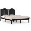 vidaXL Cadre de lit sans matelas noir bois massif