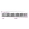 vidaXL Cage pour chien avec toit/portes gris 10x2x2 m acier galvanis&eacute;