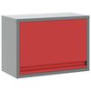 vidaXL Armoire &agrave; outils avec stockage Rouge et Gris 50 x 25 x 35 cm