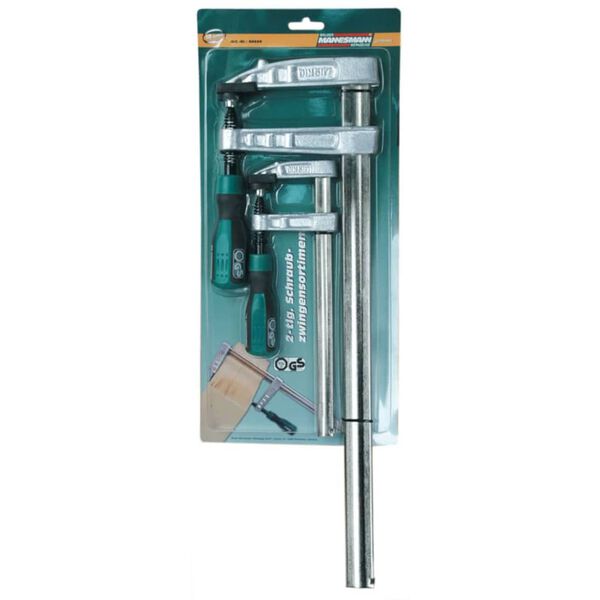 Br&uuml;der Mannesmann Jeu de pinces de bois 2 pi&egrave;ces M&eacute;tal