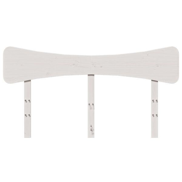 vidaXL T&ecirc;te de lit blanc 140 cm bois massif de pin
