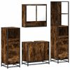vidaXL Ensemble meubles salle de bain 4 pcs ch&ecirc;ne fum&eacute; bois ing&eacute;nierie