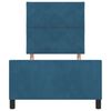vidaXL Lit &agrave; ressorts avec t&ecirc;te de lit Bleu fonc&eacute; 100 x 200 cm Velours