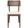 vidaXL Chaises &agrave; manger coussins 2 pcs marron bois massif caoutchouc