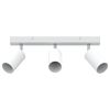 vidaXL Spot de plafond avec des projecteurs Blanc 38 x 6 x 16 cm M&eacute;tal