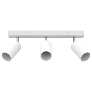 vidaXL Spot de plafond avec des projecteurs Blanc 38 x 6 x 16 cm M&eacute;tal