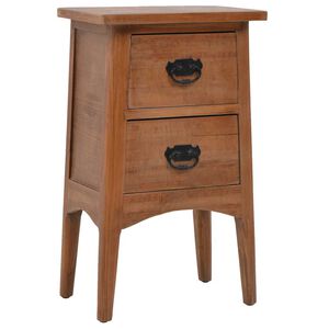 vidaXL Table de chevet Bois de sapin massif 40 x 29 x 68 cm Marron