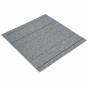 vidaXL Carreau de tapis Gris clair avec rayure 50 x 50 cm 4 pc