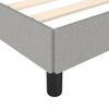 vidaXL Cadre de lit sans matelas gris clair 120x190 cm tissu