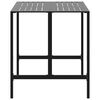 vidaXL Table de bar noir 100x100x110 cm acier enduit de poudre