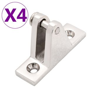 vidaXL Charni&egrave;res de pont de bateau pour toit bimini 4 pcs Inox
