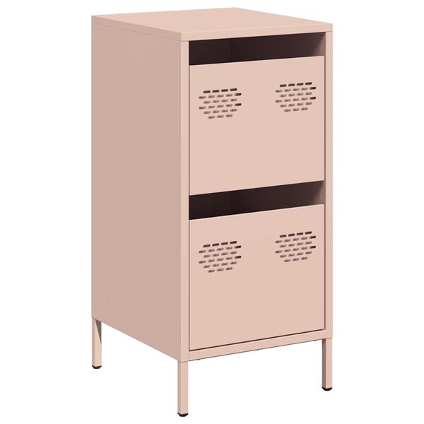 vidaXL Buffet rose 35x39x73,5 cm acier lamin&eacute; &agrave; froid