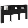 vidaXL Cabinet de Tête de Lit Chêne noir 200 x 18,5 x 104,5 cm