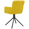 vidaXL Chaises pivotantes à manger lot de 2 Jaune Velours