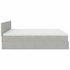 VidaXL Cadre de lit ottoman et matelas gris clair 180x200cm velours