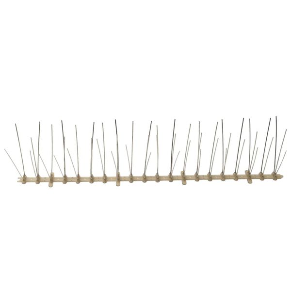 vidaXL Ensemble de 6 pointes &agrave; 5 rang&eacute;es contre oiseaux Plastique 3 m