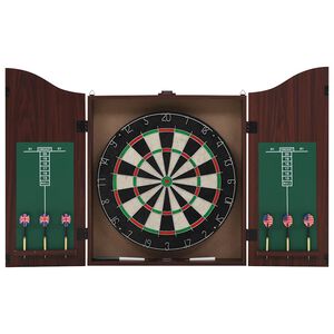 vidaXL Jeu de cibles professionnel Sisal avec armoire et 6 fl&eacute;chettes