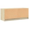 vidaXL Meuble TV avec portes en verre ch&ecirc;ne sonoma 102x37x42 cm