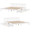 vidaXL Cadre de lit sans matelas blanc 180x200 cm bois massif de pin
