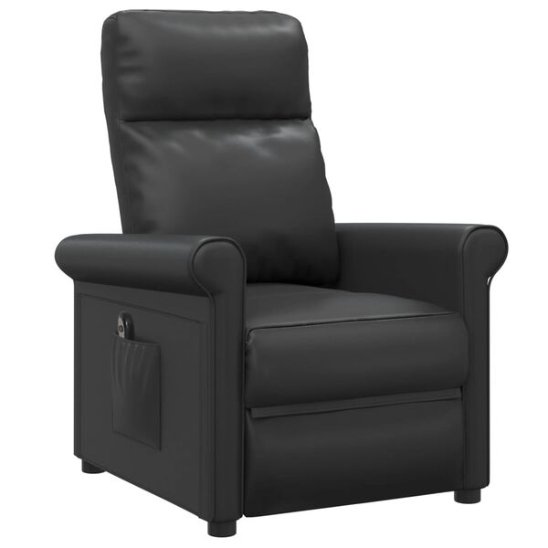 vidaXL Fauteuil inclinable &eacute;lectrique Noir Similicuir