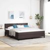 vidaXL Lit &agrave; ressorts avec matelas Marron fonc&eacute; 180 x 200 cm tissu