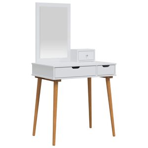 vidaXL Ensemble de Coiffeuse FAUSKE 3 pc Blanc 76 x 50 x 143 cm