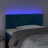 vidaXL T&ecirc;te de lit &agrave; LED Bleu fonc&eacute; 80x5x78/88 cm Velours