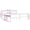vidaXL Cadre de lit sans matelas marron miel bois massif pin 180x200cm