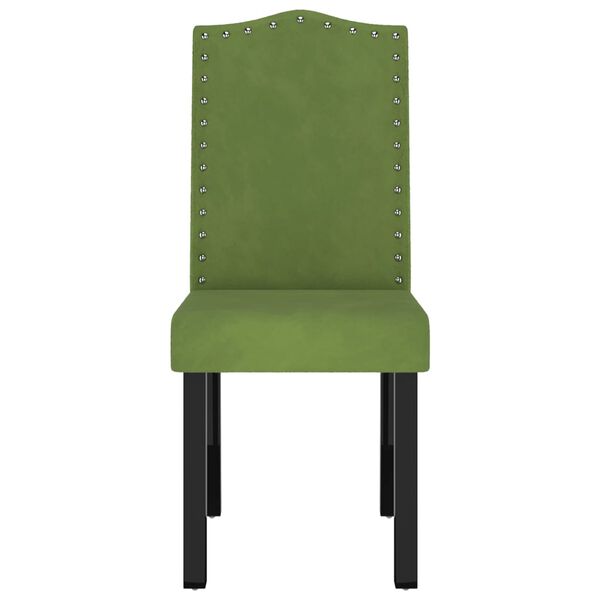 vidaXL Chaises &agrave; manger lot de 2 vert clair velours