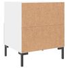 vidaXL Tables de chevet 2 pcs blanc 40x35x47,5 cm bois d&rsquo;ing&eacute;nierie