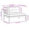 vidaXL Canap&eacute; d'angle palette de jardin et coussins bois acacia massif