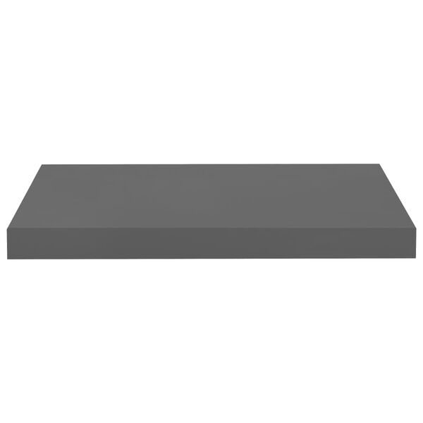 vidaXL &Eacute;tag&egrave;re murale flottante Gris brillant 50x23x3,8 cm MDF