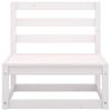 vidaXL Salon de jardin 8 pcs Blanc Bois de pin massif
