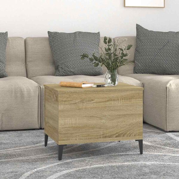 vidaXL Table basse Ch&ecirc;ne sonoma 60x44,5x45 cm Bois d'ing&eacute;nierie