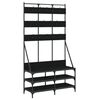 vidaXL Porte-v&ecirc;tements et rangement des chaussures noir 100x40x184 cm