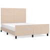 VidaXL Cadre de lit sans matelas cappuccino 140x200 cm similicuir