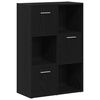vidaXL Biblioth&egrave;que/S&eacute;parateur de pi&egrave;ce en ch&ecirc;ne noir 60,5 x 30 x 90 cm bois d'ing&eacute;nierie