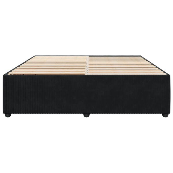 vidaXL Cadre de lit sans matelas noir 180x200 cm velours