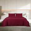 vidaXL Ensemble de housse de couette Bordeaux 200x200 cm Coton