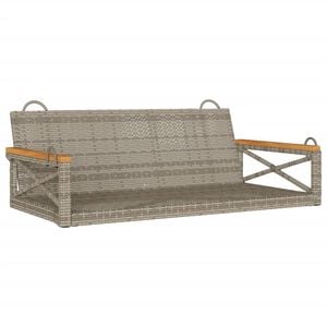 vidaXL Balancelle gris 109x62x40 cm r&eacute;sine tress&eacute;e