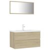 vidaXL Meubles de salle de bain ch&ecirc;ne sonoma bois d'ing&eacute;nierie