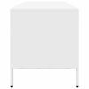 vidaXL Meuble TV blanc 202x39x43,5 cm acier lamin&eacute; &agrave; froid