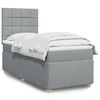 vidaXL Sommier &agrave; lattes de lit avec matelas gris clair 80x200 cm tissu
