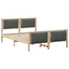 vidaXL Cadre de lit avec t&ecirc;te de lit Gris fonc&eacute; 140 x 190 cm tissu