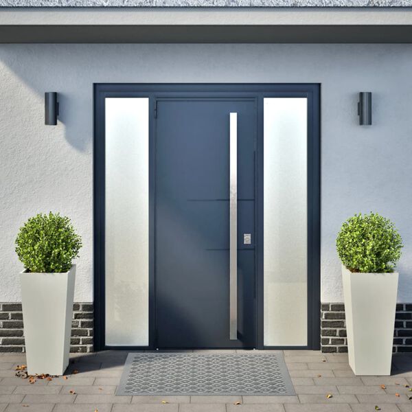 vidaXL Jardini&egrave;res 2 pcs blanc 35x35x75 cm acier