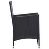 vidaXL Ensemble &agrave; manger d'ext&eacute;rieur 7pcs coussins r&eacute;sine tress&eacute;e noir