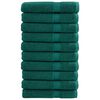 vidaXL Serviettes de sauna de qualit&eacute; sup&eacute;rieure SOLUND 10 pcs vert