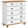 vidaXL Commode ASKIM Blanc 91 x 40 x 95,5 cm Bois de pin massif