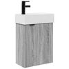 vidaXL Meuble de salle de bain avec robinet Sonoma gris