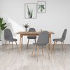vidaXL Chaises &agrave; manger lot de 4 gris clair tissu